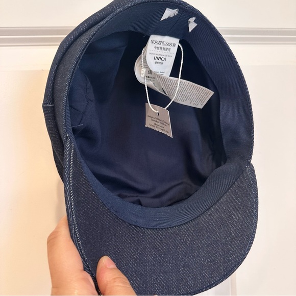 NWOT Marella by Max Mara Beret of Denim Cotton with Visor Lined. Sz:OS Spring - Picture 14 of 16